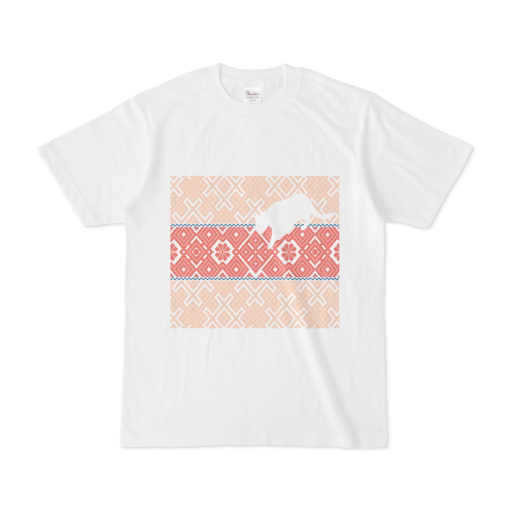 こぎんとさんぽねこ　orange/ホワイト