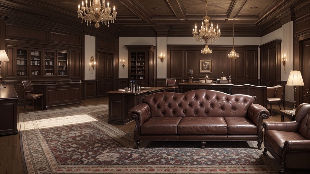 【無料/フリー素材】TRPG背景「裏社会の高級応接室」【ココフォリア推奨/16:9】