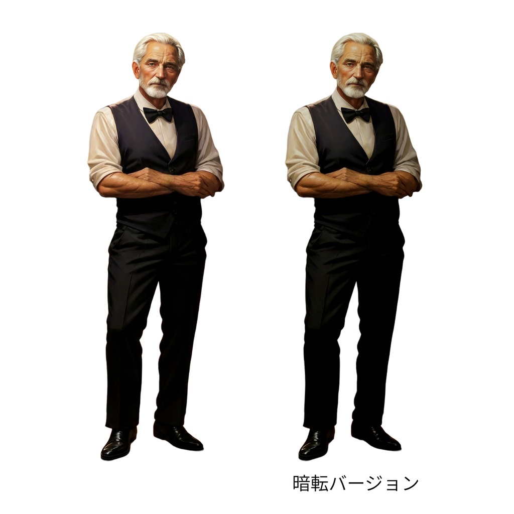 【TRPG立ち絵】渋い熟練マスター / バーテンダー・情報屋【油絵風・全16種・アイコン付】