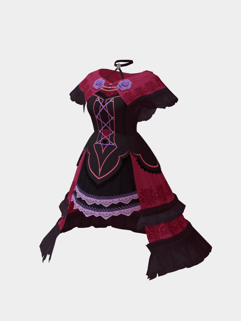 Winter Rose Costume 1 Cosplay for VRoid Studio(正式版)