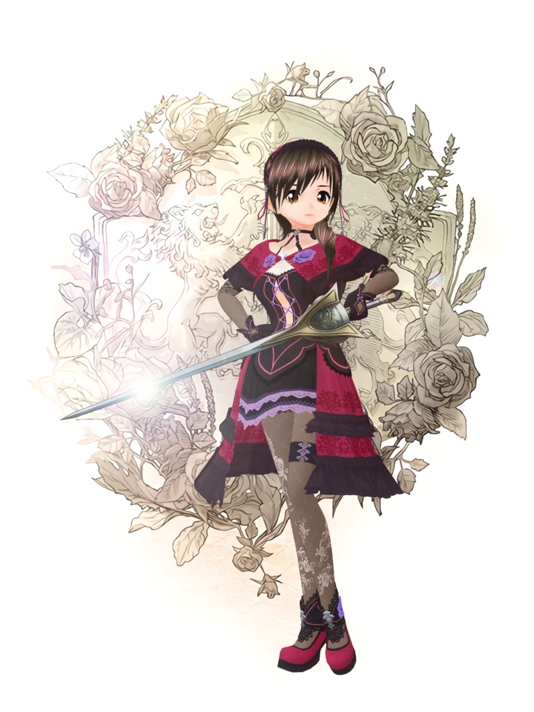Winter Rose Costume 1 Cosplay for VRoid Studio（正式版）