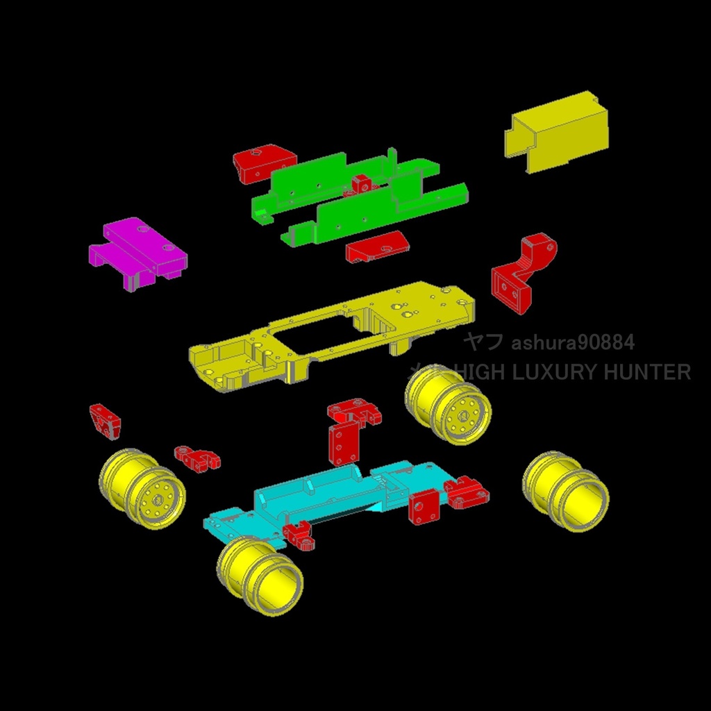 STLファイル『ワイルドミニ四駆 マンモスダンプ ラジコン用部品』wltoys K989