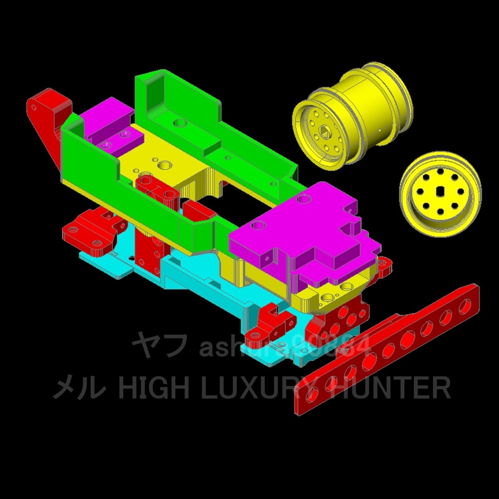 STLファイル『ミニ四駆 ワイルドウイリスJr ラジコン用部品』wltoys K989