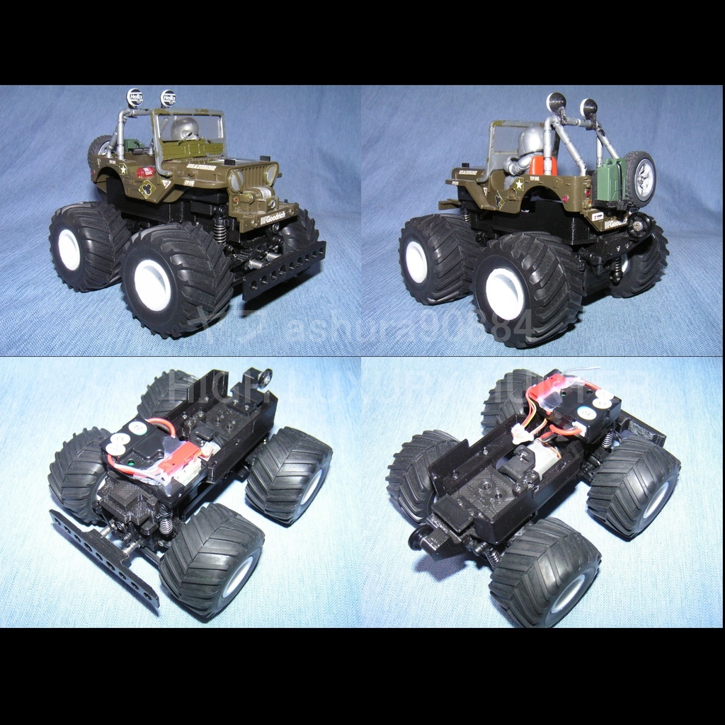 STLファイル『ミニ四駆 ワイルドウイリスJr ラジコン用部品』wltoys K989