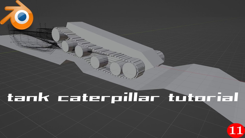 【無料】物理演算_練習用 タンク_キャタピラ【Blender 3.2】