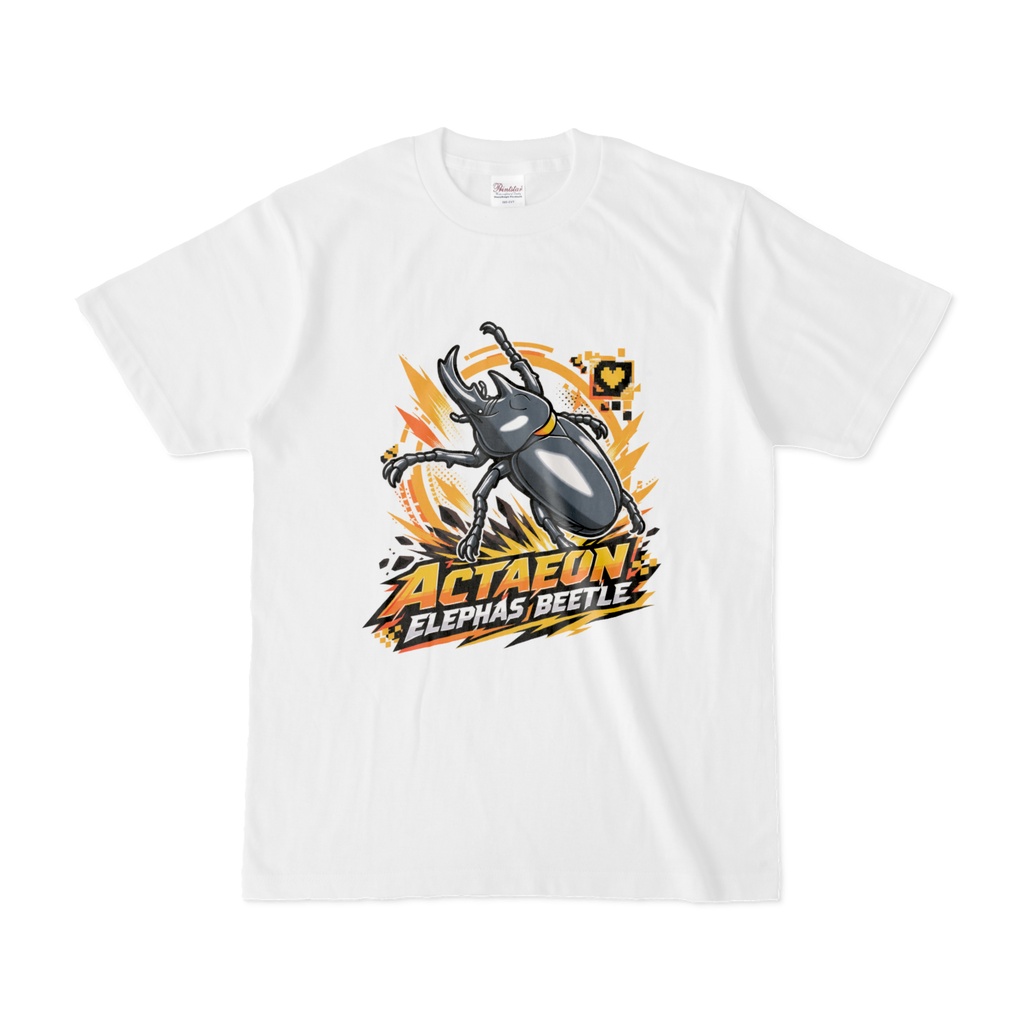 【Tシャツ】アクティオンゾウカブト　白