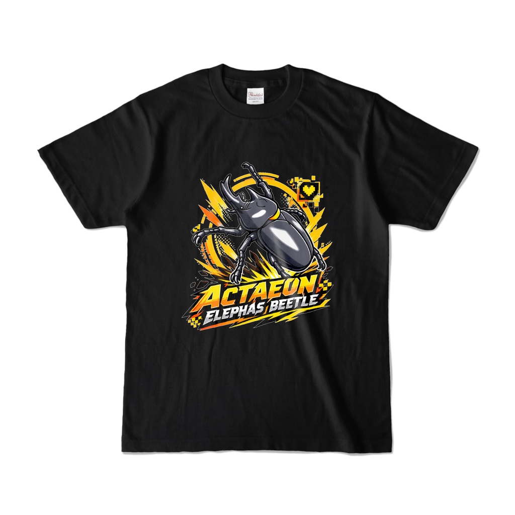 【Tシャツ】アクティオンゾウカブト　黒