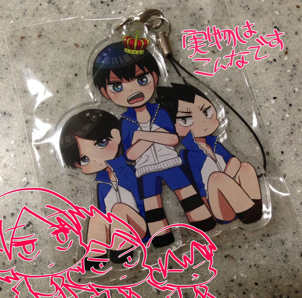 かきくトリオ アクリルストラップ