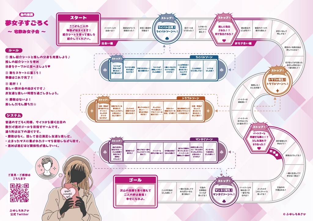 【夢女子すごろく】身内推奨!夢女子すごろく~宅飲み女子会~