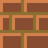 【ゲーム素材/ドット絵】レトロなレンガ壁3点セット（赤茶・石壁・苔むした壁）