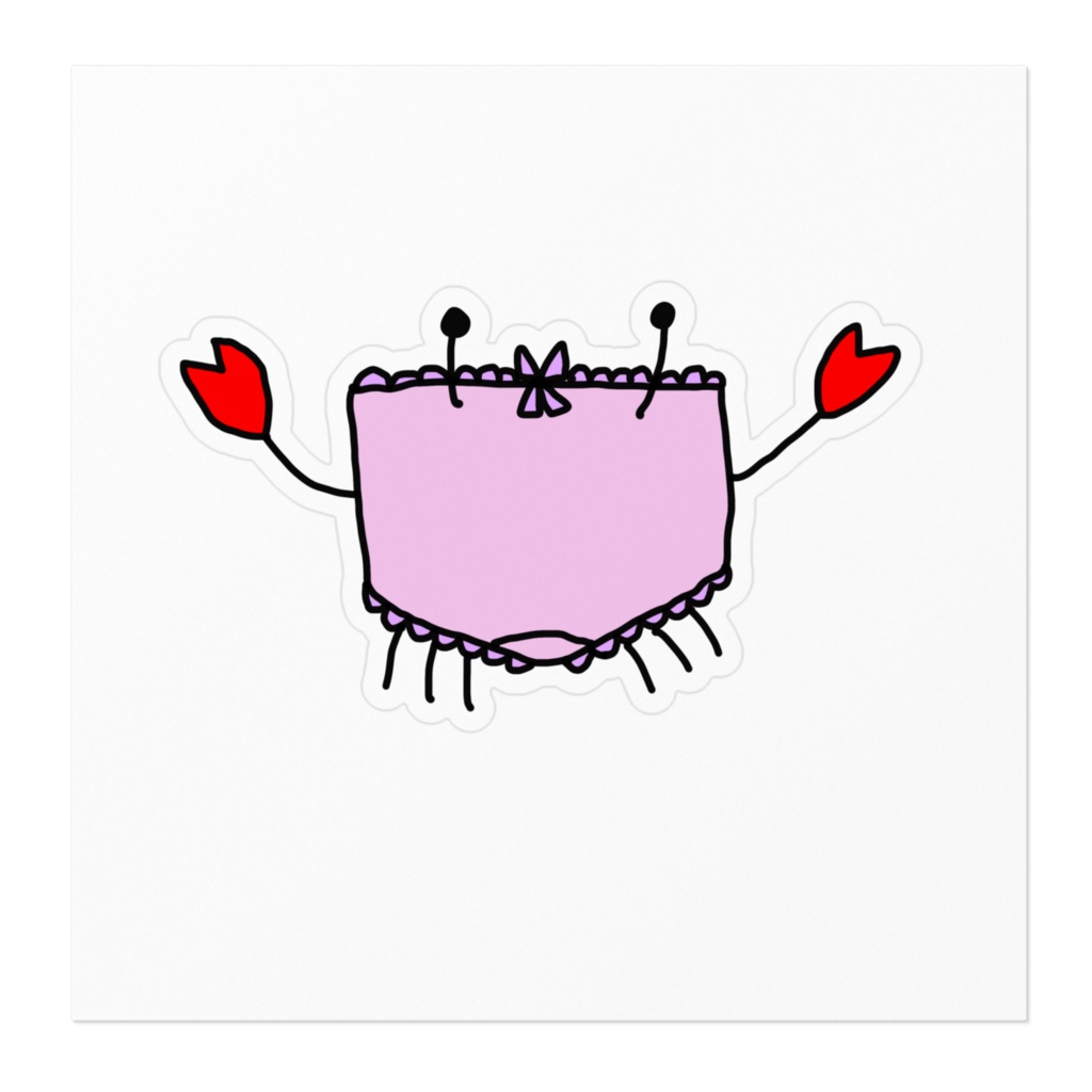 けがにぱんつのステッカー