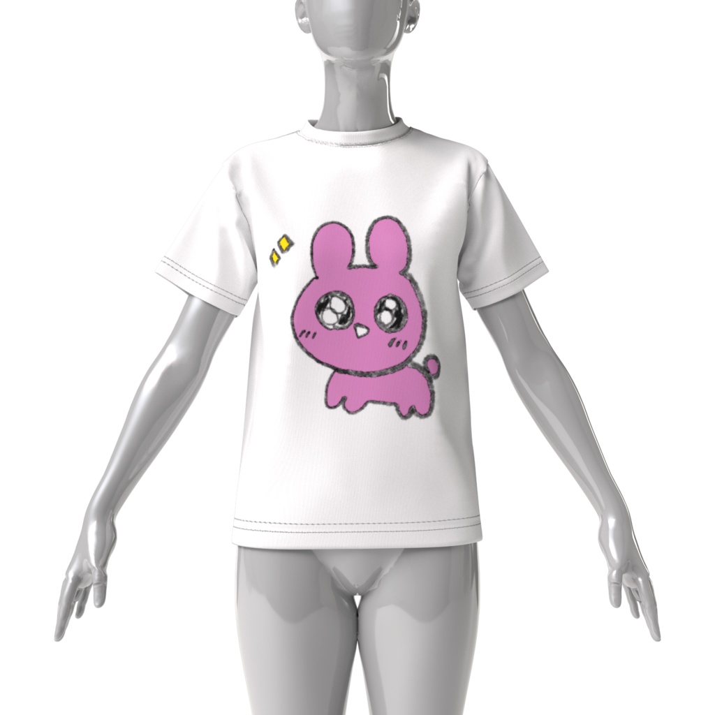 キラキラうさちゃんTシャツ