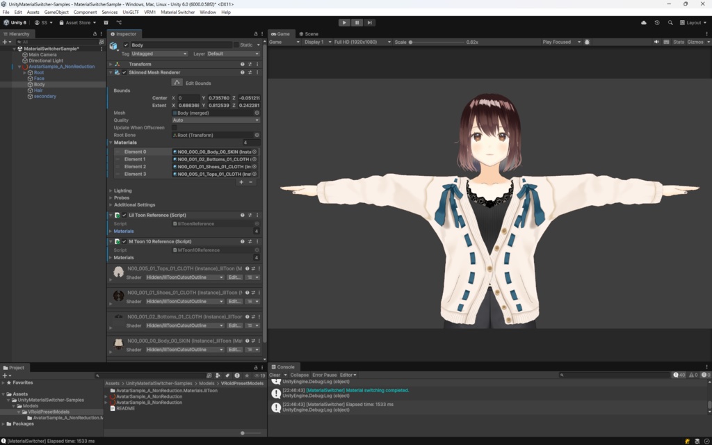 Unity Material Switcher