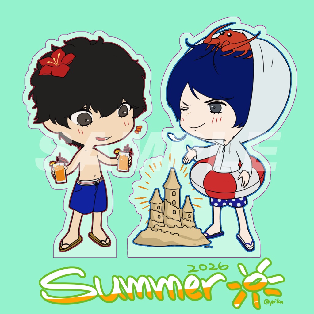 ペルソナ５水着　アクリルキーホルダー