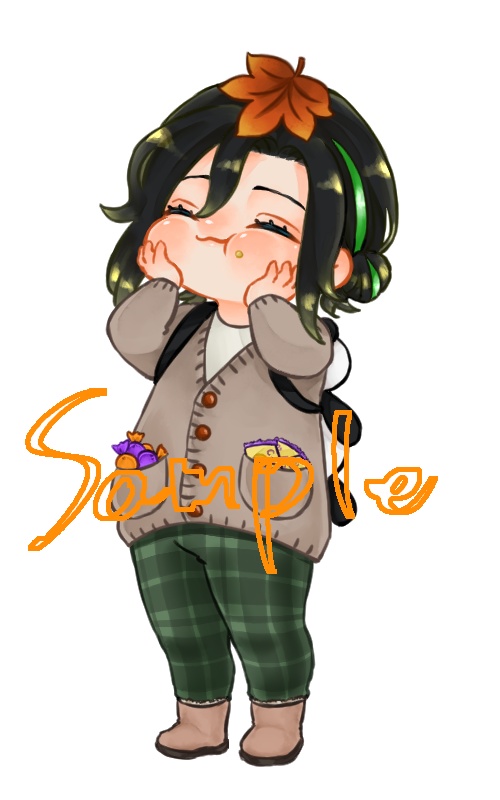 秋のおでかけべび笹アクリルキーホルダー