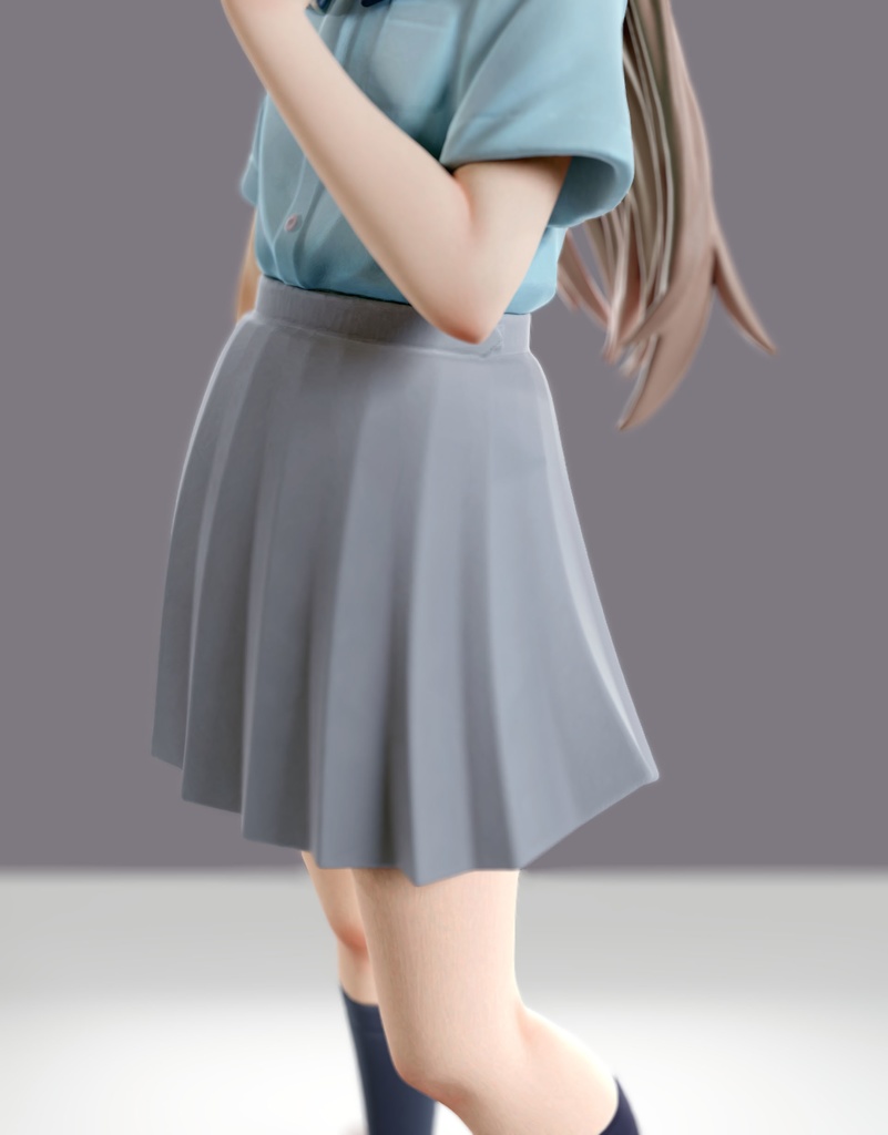 #01 女の子(制服) 1/6 スケールフィギュア用 3Dモデル