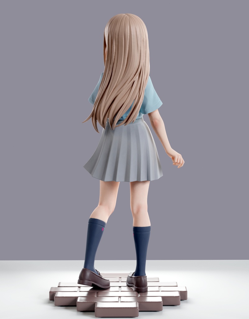 #01 女の子(制服) 1/6 スケールフィギュア用 3Dモデル