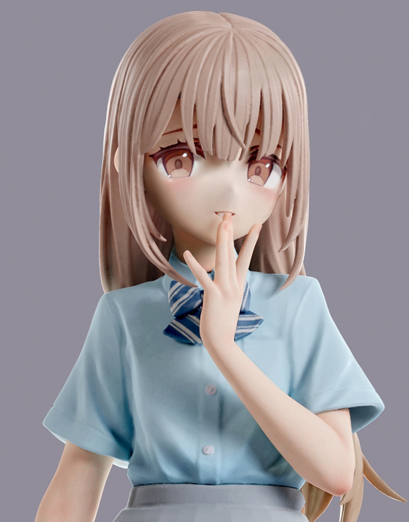 #01 女の子(制服) 1/6 スケールフィギュア用 3Dモデル