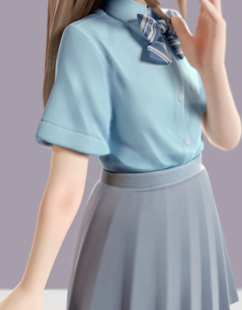 #01 女の子(制服) 1/6 スケールフィギュア用 3Dモデル