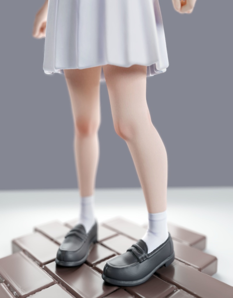 #02 女の子(制服) 1/6 スケールフィギュア用 3Dモデル
