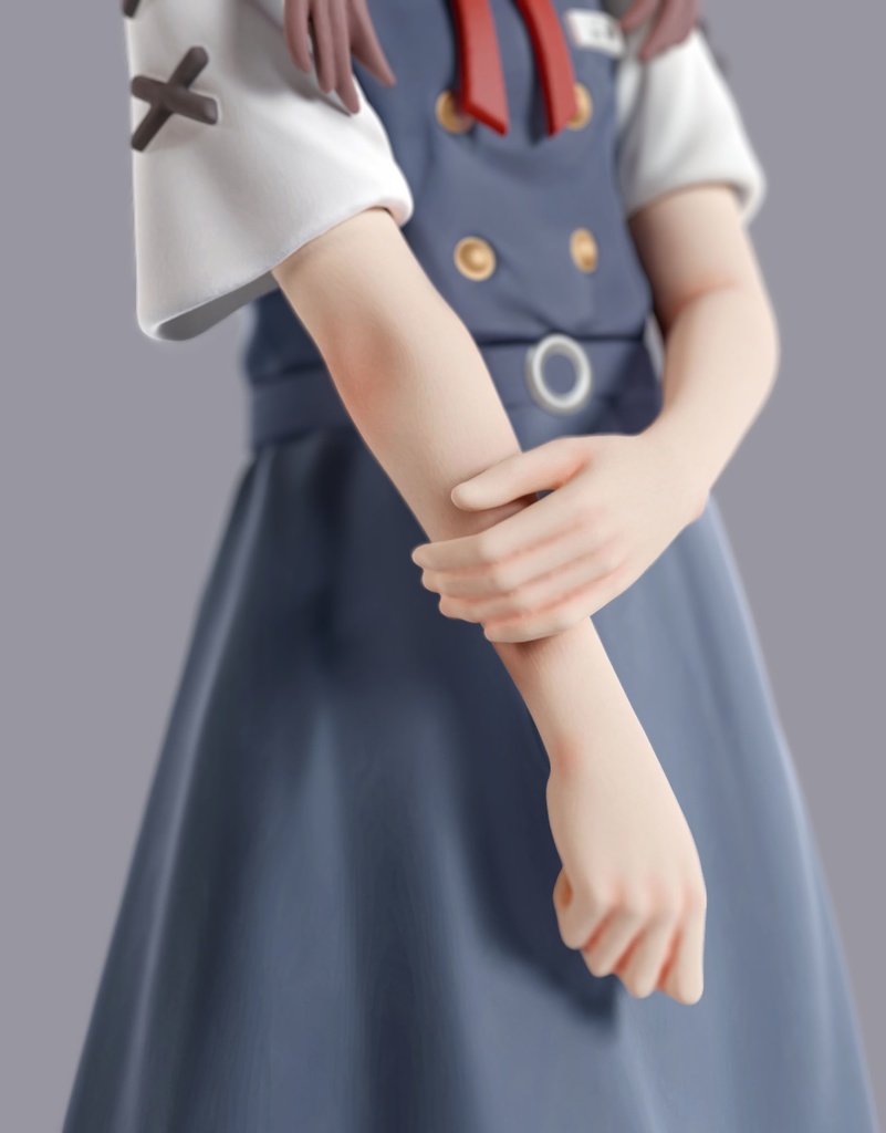 #03 女の子(制服) 1/6 スケールフィギュア用 3Dモデル