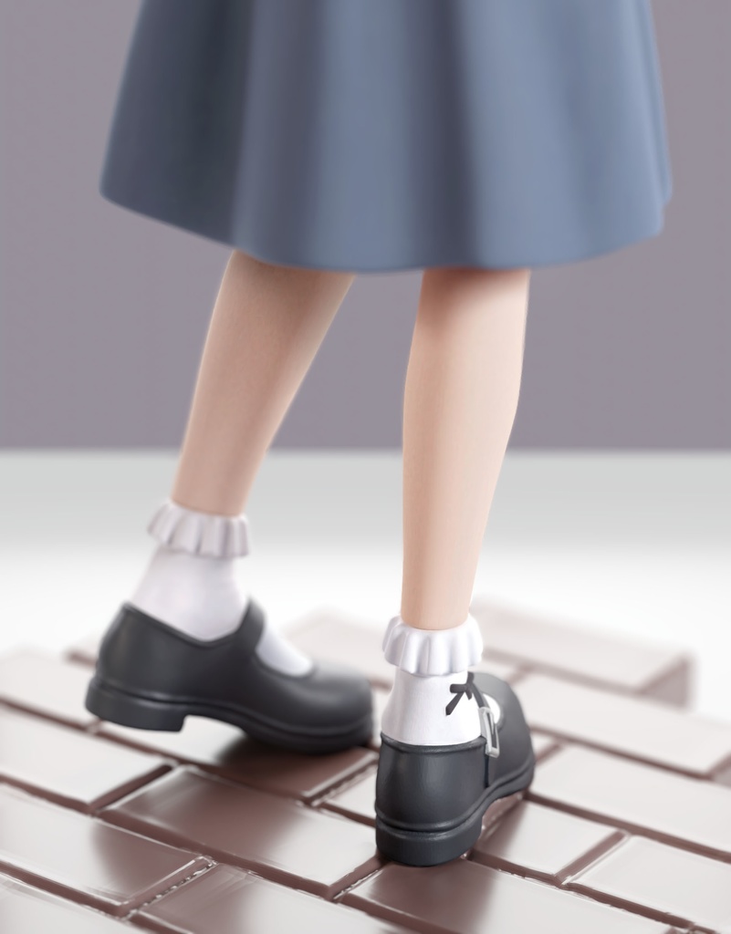 #03 女の子(制服) 1/6 スケールフィギュア用 3Dモデル
