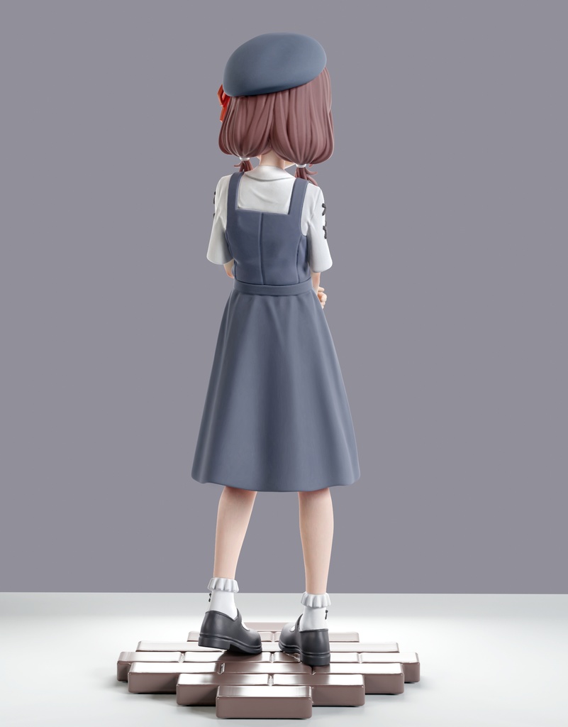 #03 女の子(制服) 1/6 スケールフィギュア用 3Dモデル