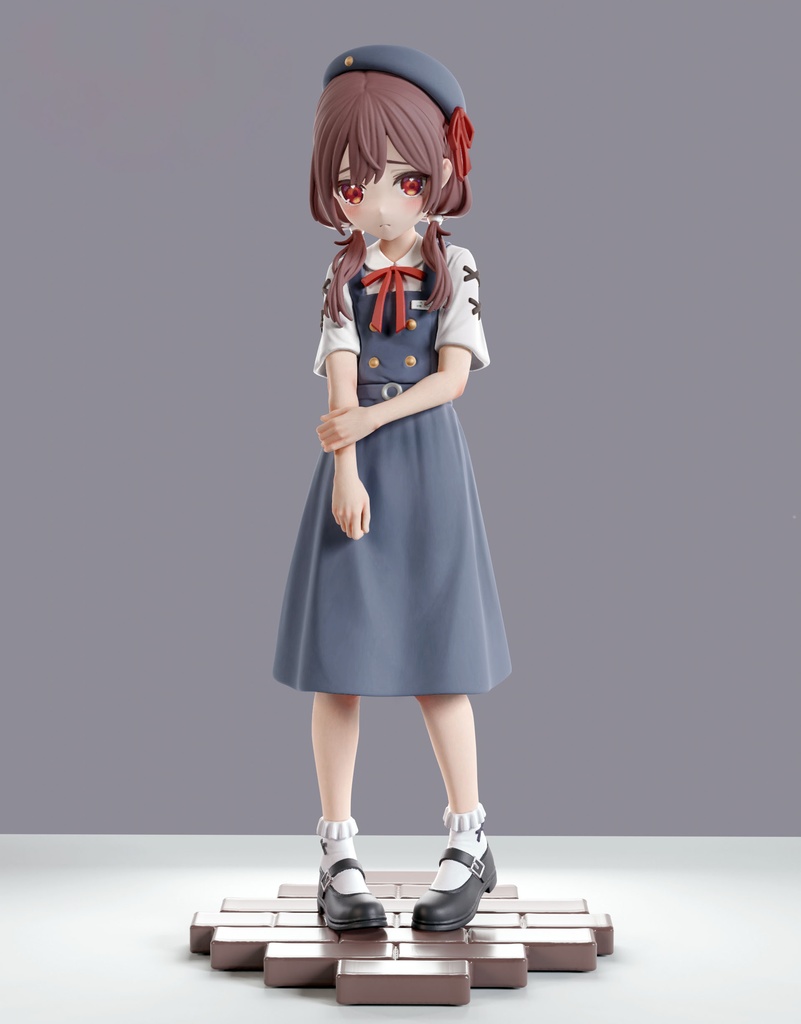 #03 女の子(制服) 1/6 スケールフィギュア用 3Dモデル