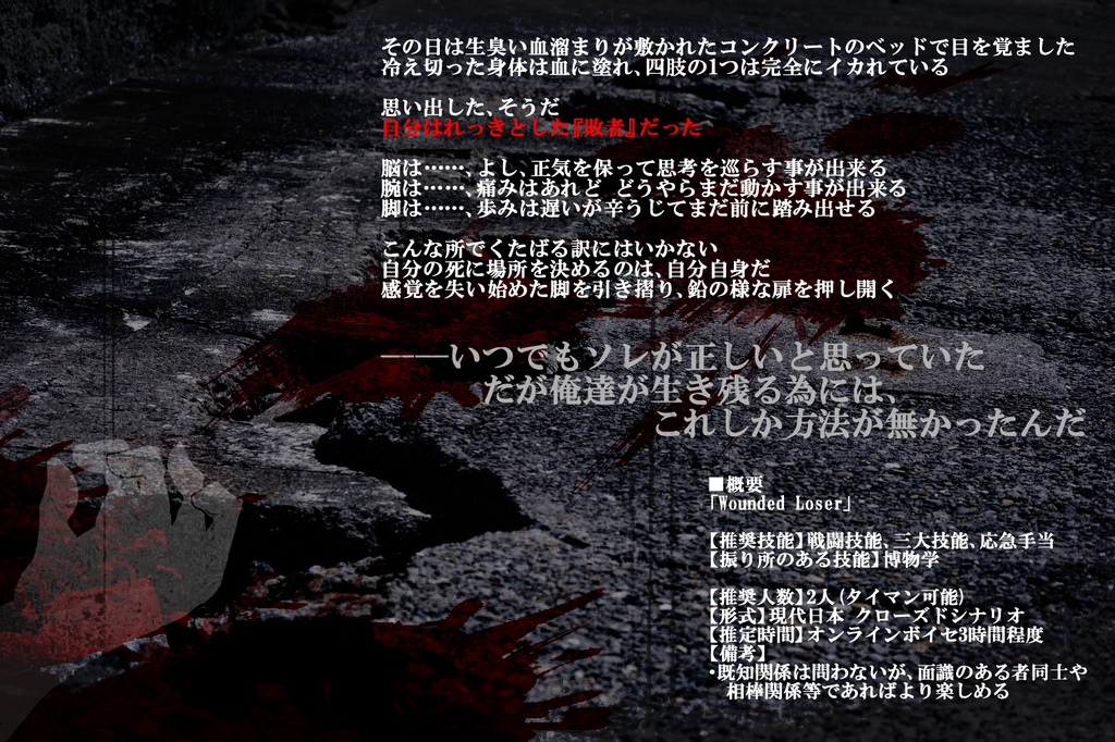 COC6版シナリオ「Wounded Loser」【SPLL:E198458】