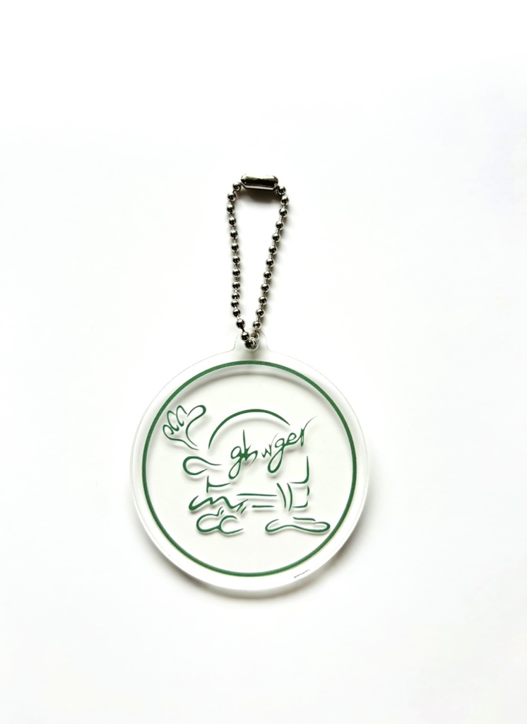 カーキ　クリアキーホルダー