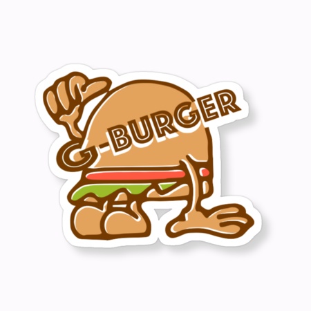 キャラクター　カットステッカー　レトロ1枚