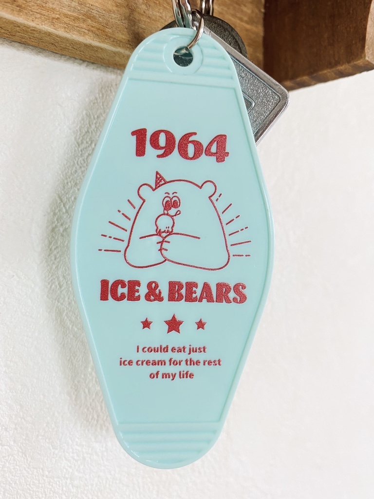 【ICE & BEARS】モーテルタグ風アクリルキーホルダー