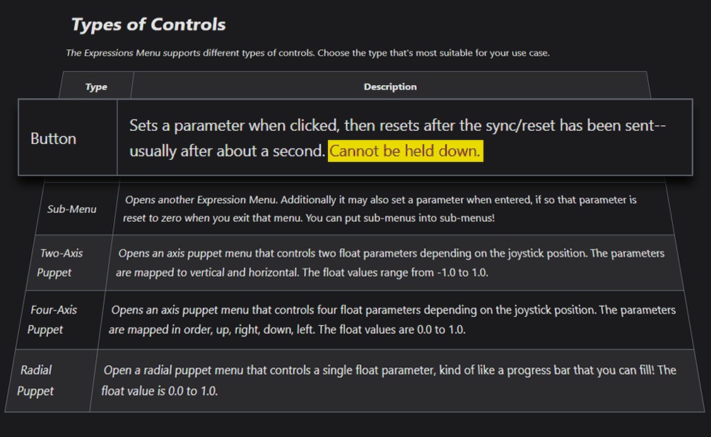 【VRChat】1-Button Menu System Template