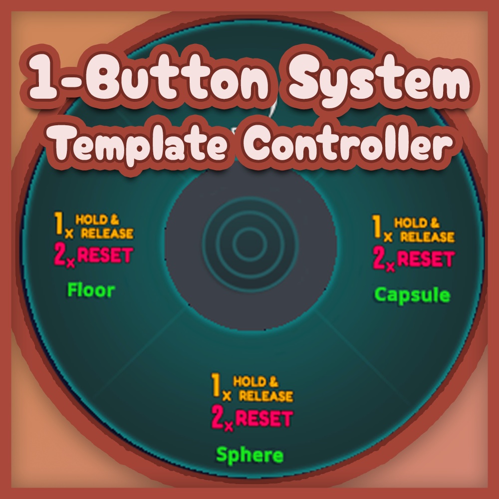 【VRChat】1-Button Menu System Template
