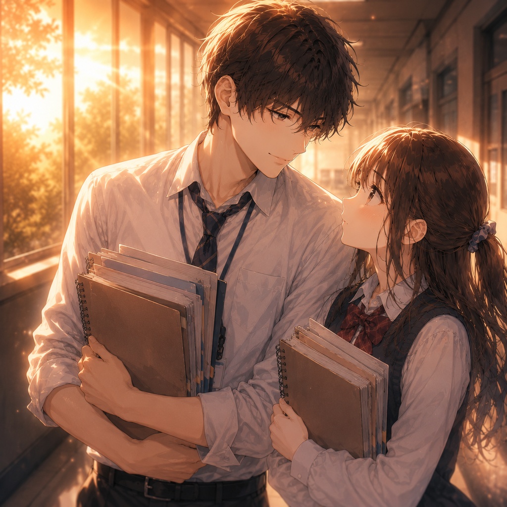 【無料】【教師×生徒】女性向け「ほのかに西日の入る廊下」（教師×教え子三部作①）