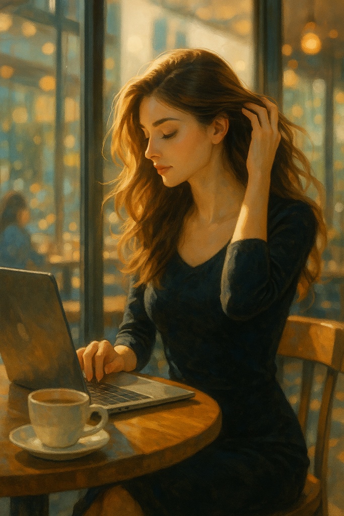 午後の余白」 – Café Portrait by Muon
