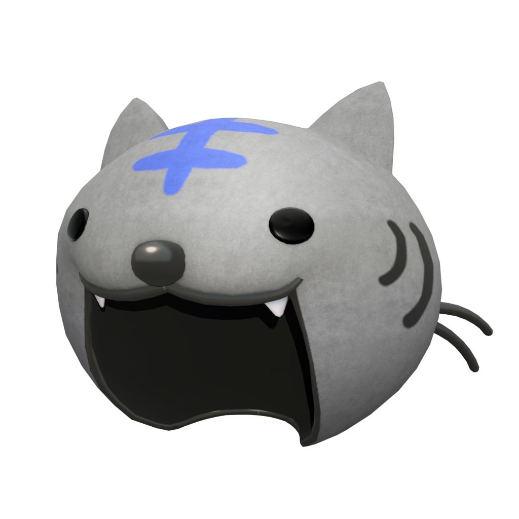 ニャイケンヘルメット 3Dモデル