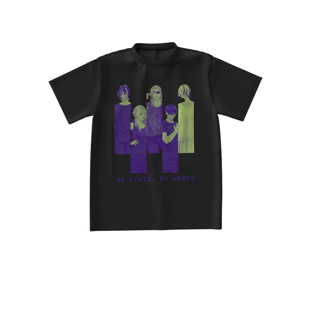 DEAD×DEAD 15th Anniversary "NO LIMIT,NO MERCY" ビッグシルエットTシャツ：BLACK