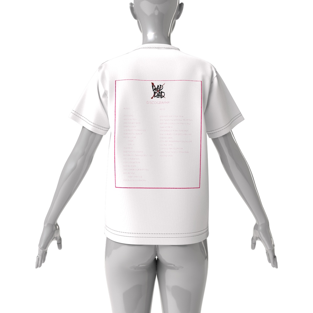 DEAD×DEAD 15th Anniversary "NO LIMIT,NO MERCY" ビッグシルエットTシャツ:WHITE