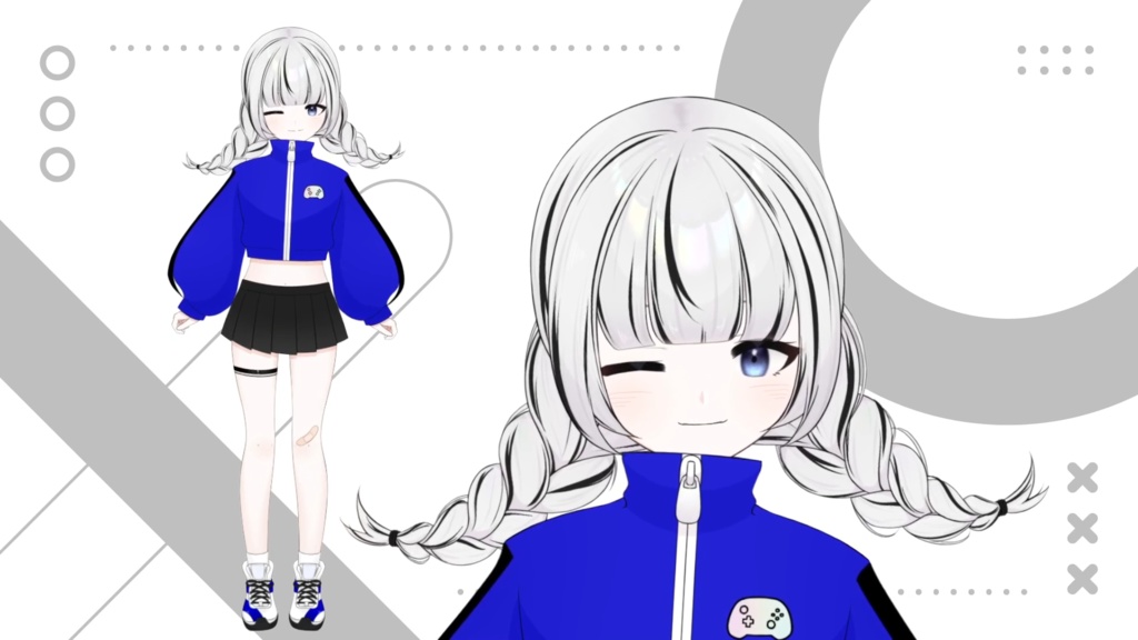 【限定一点】黒メッシュの女の子【VTS対応】