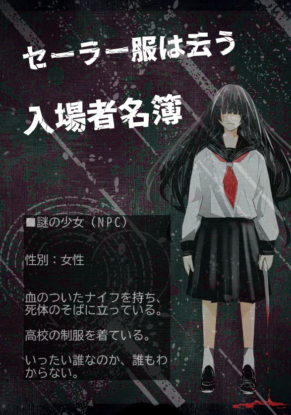 【マーダーミステリー】セーラー服は云う【オンライン用】