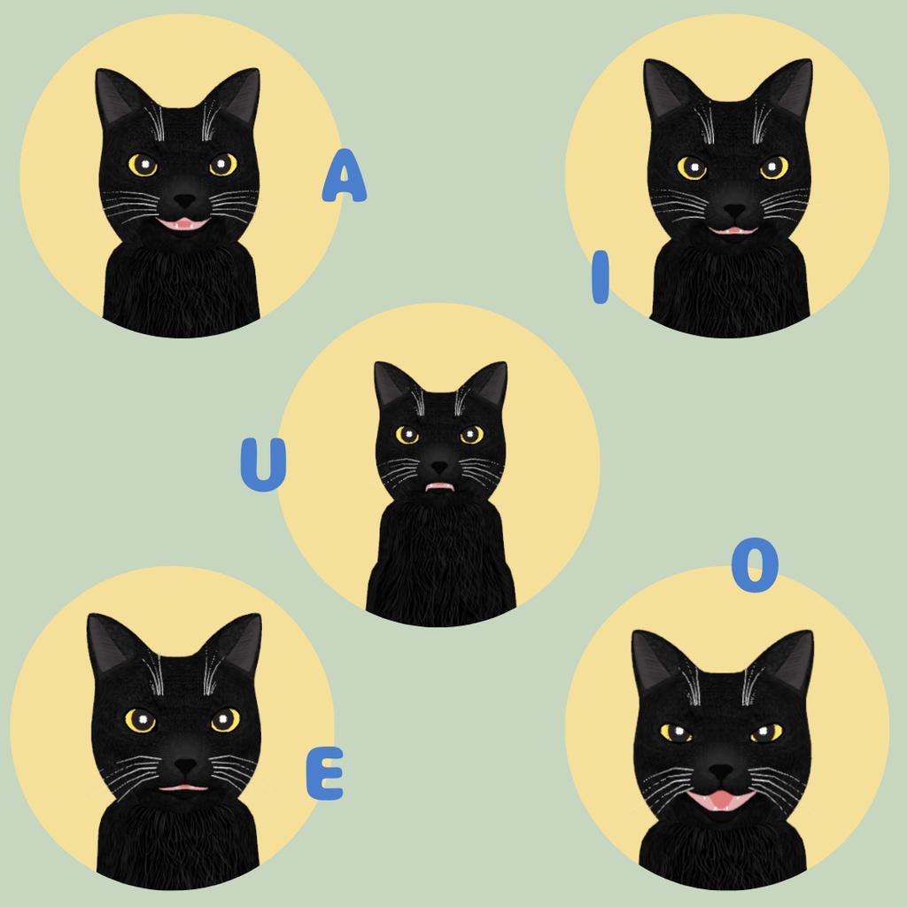 黒猫3Dアバター【cluster・AVATAVI向け】/まちねこアバターシリーズ