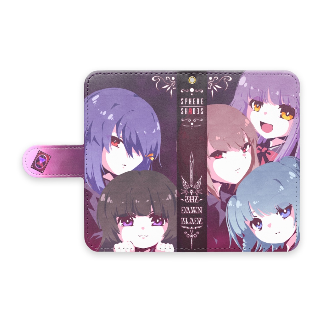 【遥か幽き苑の王】手帳型Androidケース/メインキャラ集合柄