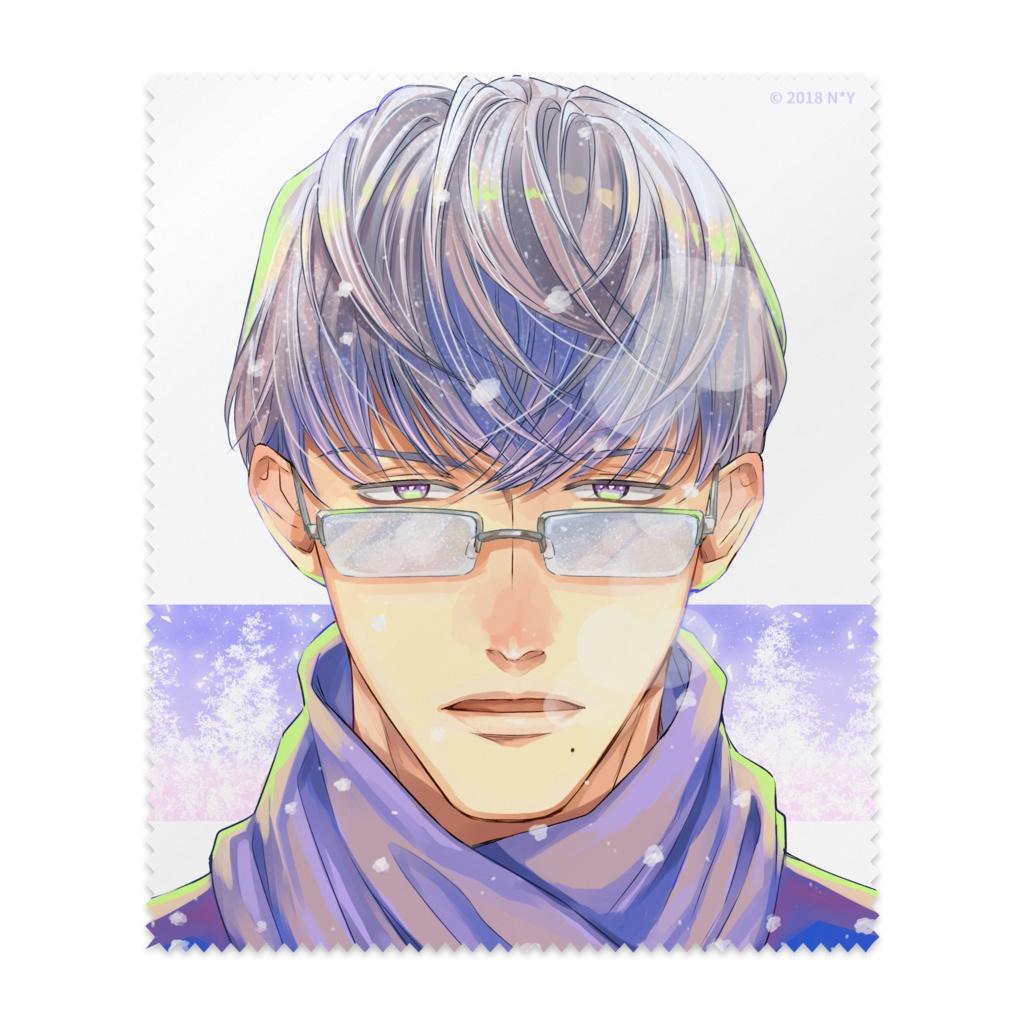 『冬眼鏡男子』メガネ拭き