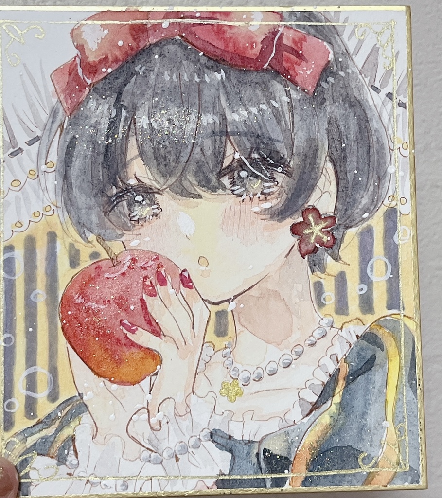 白雪姫イラスト色紙