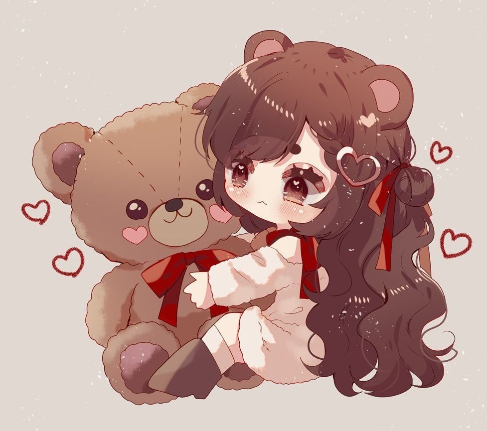 テディベアと女の子アクキー