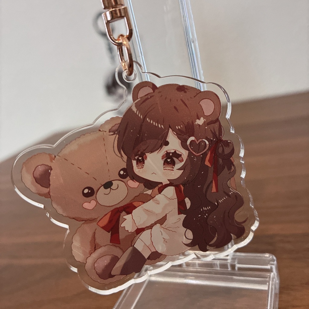 テディベアと女の子アクキー