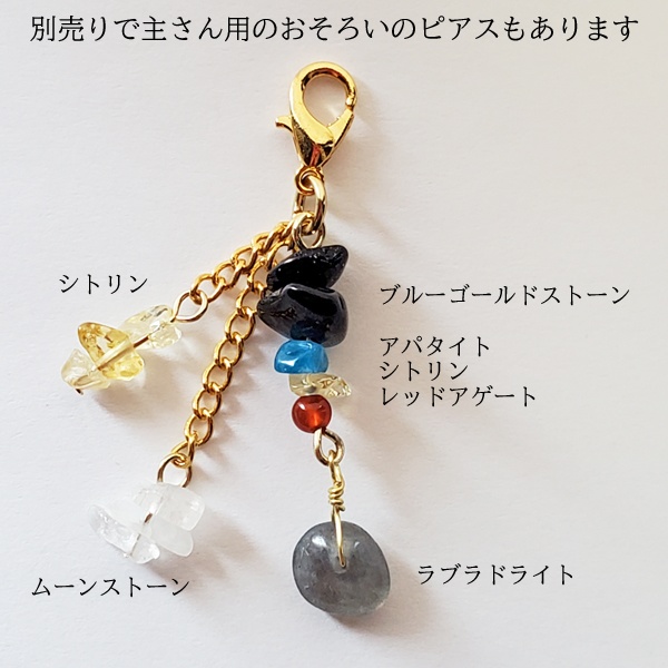 【ぬいマス用】主とおそろい石飾り(カニカンチャーム)