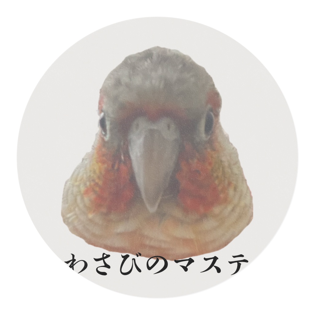 ウロコインコのわさびのマステ