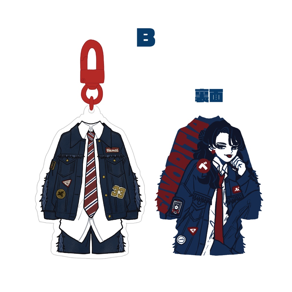 両面アクリルキーホルダー